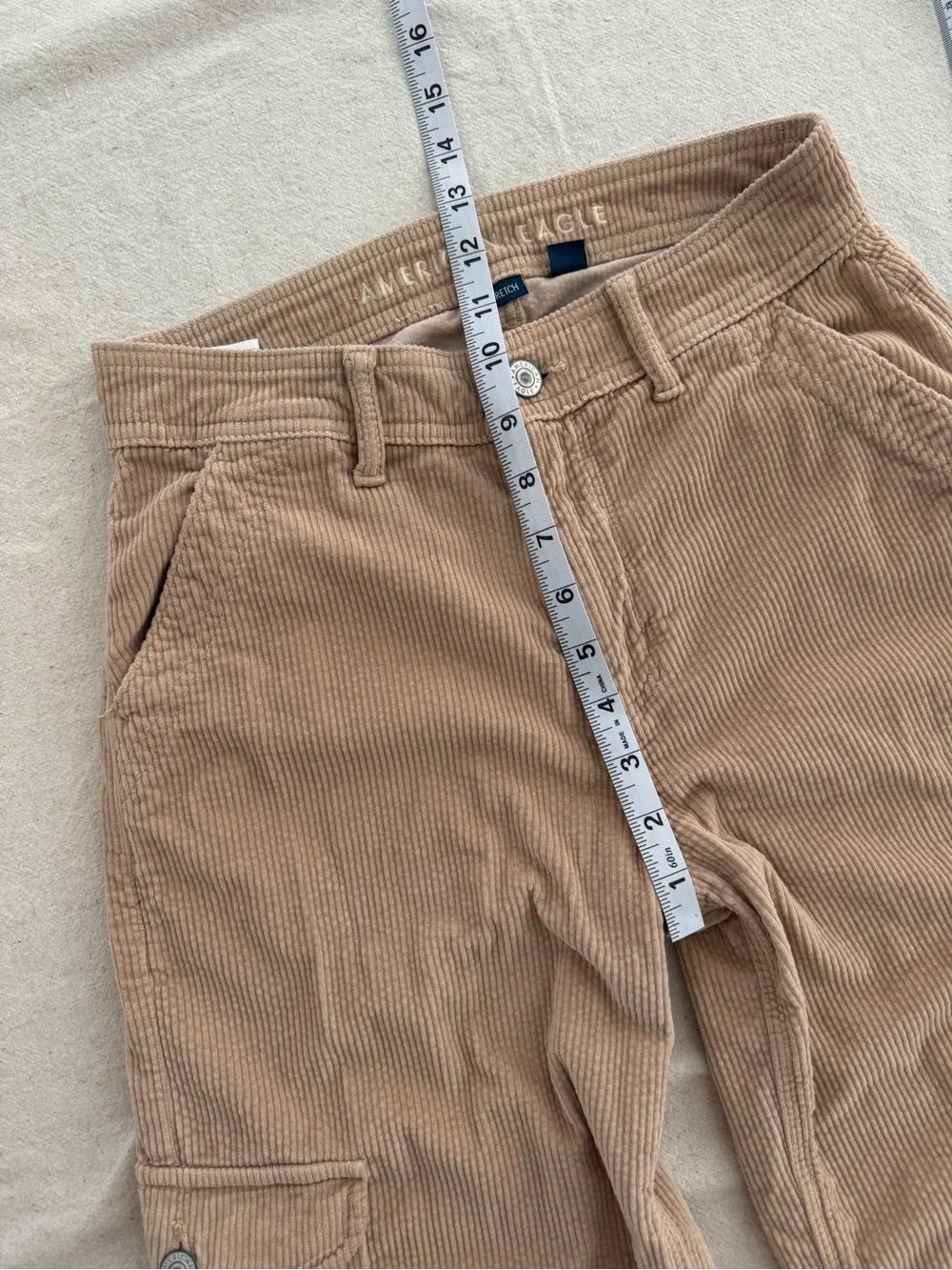 American Eagle Cargo Corduroy Wide Leg Pants Size 0